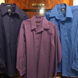 Three Stafford men’s dress shirts